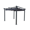 10x10 ft Aluminum Pergola With Canopy grey