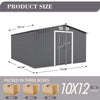 10x12 ft Metal Outdoor Storage Shed main 010