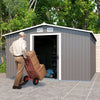 10x12 ft Metal Outdoor Storage Shed main 012