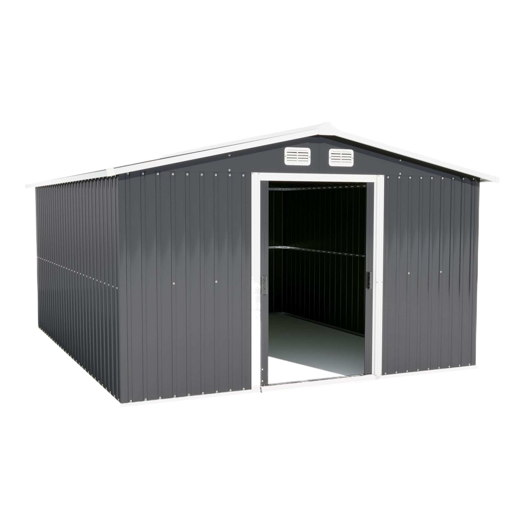 10x12 ft Metal Outdoor Storage Shed main 08