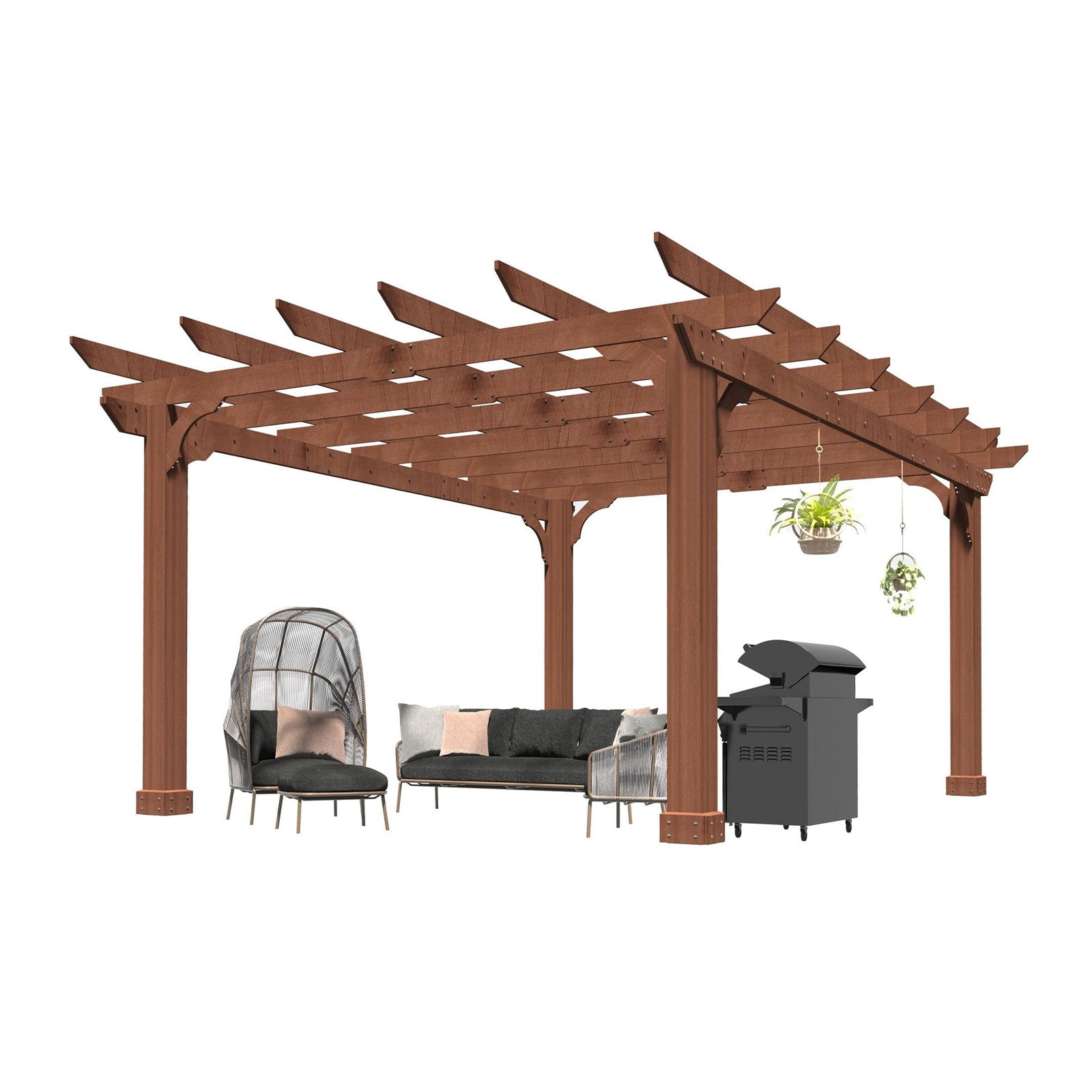 10x12 ft Wooden Pergola