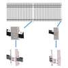 10x7 ft Steel Fence with 3 Rails, 30 Panels