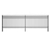 10x7 ft Steel Fence with 3 Rails, 30 Panels