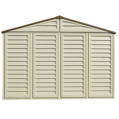DuraMax 10×8 ft Plus Vinyl Storage Shed With Foundation