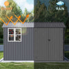 10x8 ft outdoor storage shed two doors main 08