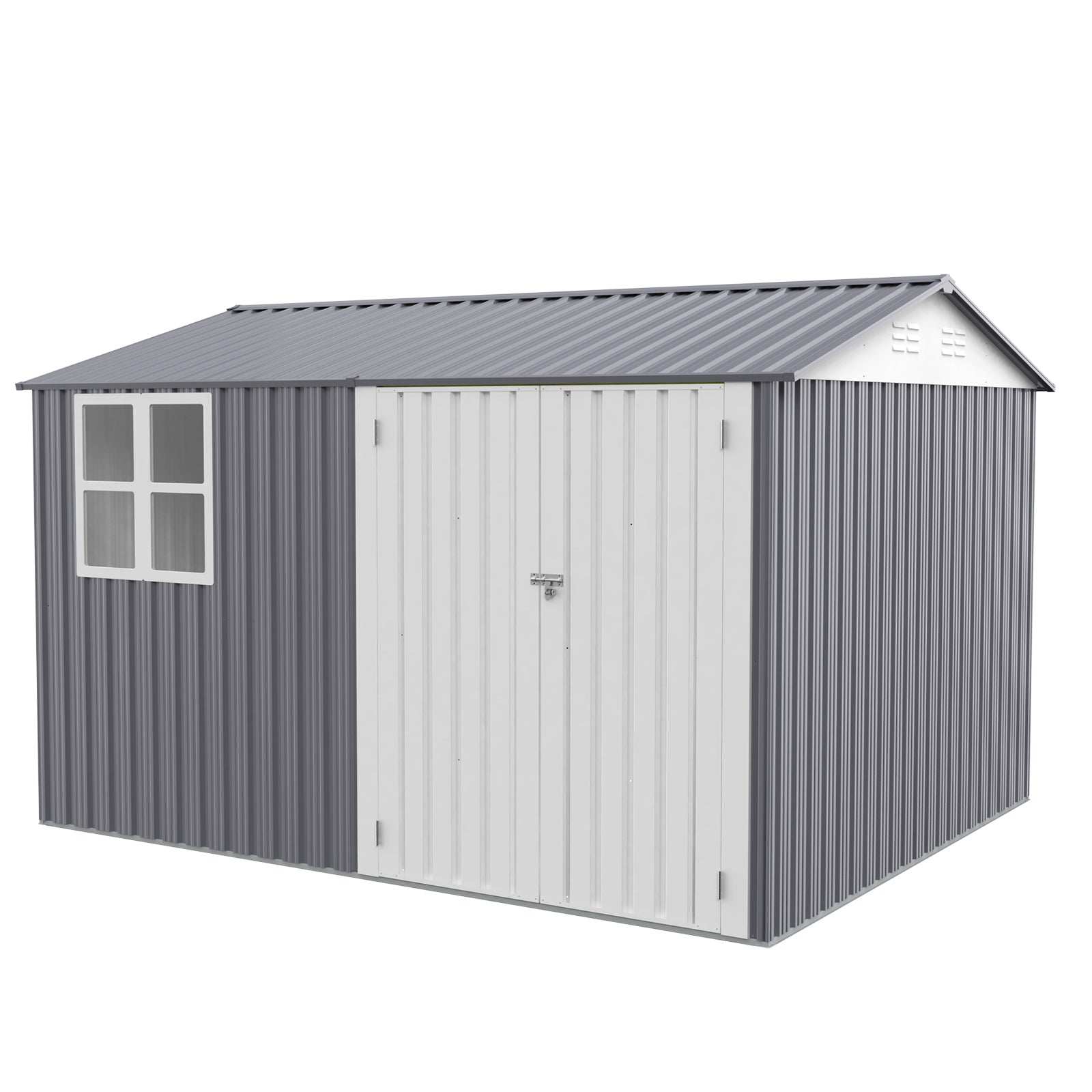 10x8 ft outdoor storage shed two doors main 09