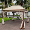 11 x 11 Ft Pop Up Gazebo Canopy Coffee - CheryLife