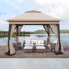 11 x 11 Ft Pop Up Gazebo Canopy Coffee - CheryLife