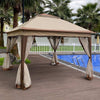 11 x 11 Ft Pop Up Gazebo Canopy Coffee - CheryLife