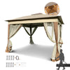 11 x 11 Ft Pop Up Gazebo Canopy Coffee - CheryLife