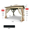 11 x 11 Ft Pop Up Gazebo Canopy Coffee - CheryLife