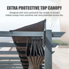 20x11 ft Outdoor Retractable Pergola With Canopy