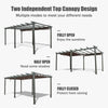 20x11 ft Outdoor Retractable Pergola With Canopy