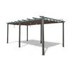 20x11 ft Outdoor Retractable Pergola With Canopy