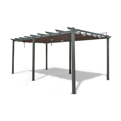20x11 ft Outdoor Retractable Pergola With Canopy