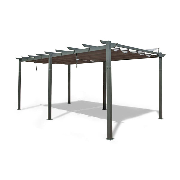 20x11 ft Outdoor Retractable Pergola With Canopy
