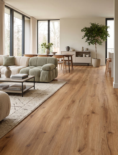 Waterproof SPC Luxury Vinyl Plank Flooring – 12-Mil Wear Layer, Click-Lock, Scratch & Stain Resistant for DIY Installation