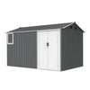 12x8 ft Metal Storage Shed with Foundation Kit - CheryLife