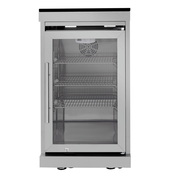 CheryLife 112-Inch 108000- BTU Double Stainless Steel Gas Outdoor Kitchen Bar Barbecue Island Grill+ Pizza oven + Wine Cooler Compact Refrigerator + Rotisserie + Granite Countertops + Storage Cabinets & Drawers