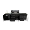 Cherylife 115-Inch 6-Burner 85,000 BTU Gas Grill Island – Outdoor Kitchen with Wine Cooler, Refrigerator, Rotisserie, Granite Countertops & Sink