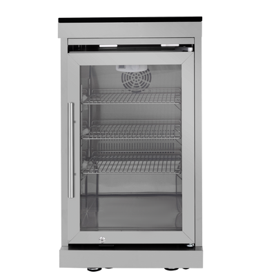 CheryLife 46-Inch 4-Burner 72000 BTU Deluxe Stainless Steel Gas Outdoor Kitchen Bar Barbecue Island Grill + Wine Cooler Compact Refrigerator + Rotisserie + Granite Countertops + Storage Cabinets & Drawers