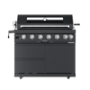 Cherylife NG 108-Inch 6-Burner 85,000 BTU Natural Gas Grill Island – Outdoor Kitchen with Wine Cooler, Refrigerator, Rotisserie, Granite Countertops & Storage