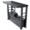 Cherylife NG 110-Inch 4-Burner 72,000 BTU Natural Gas Grill Island – Outdoor Kitchen with Wine Cooler, Compact Refrigerator, Rotisserie, Granite Countertops & Storage
