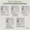 Forno Acqua AcquaFALL Shower, Polished Stainless Steel Finish, Overhead Rainfall Shower, 7 Way Diverter, Handheld Shower Head, Body Jets, 1.8 GPM Flow Rate