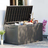 260 Gallon Deck Box, Resin Large Outdoor Storage Box 