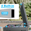 260 Gallon Deck Box, Resin Large Outdoor Storage Box 