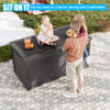 260 Gallon Deck Box, Resin Large Outdoor Storage Box 
