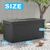 260 Gallon Deck Box, Resin Large Outdoor Storage Box size
