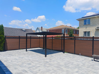 [PICKUPDEAL] 10x13 ft Aluminum Pergola Kit with Adjustable Louvered Roof