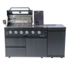 CheryLife 65-Inch 4-Burner Propane Gas Grill | 304 Marine Grade Stainless Steel Outdoor Kitchen Island BBQ w/ Side Burner & Rotisserie