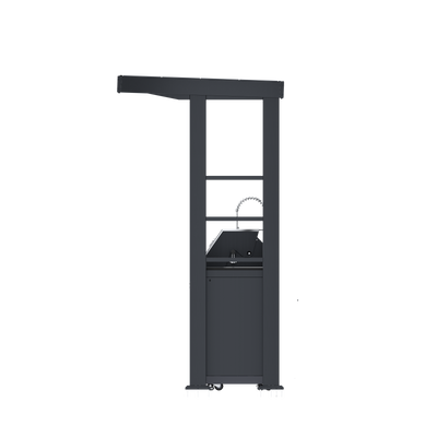 Cherylife NG 97-Inch 4-Burner 72,000 BTU Natural Gas Grill Island – Outdoor Kitchen with Wine Cooler, Refrigerator, Rotisserie, Granite Countertops & Storage