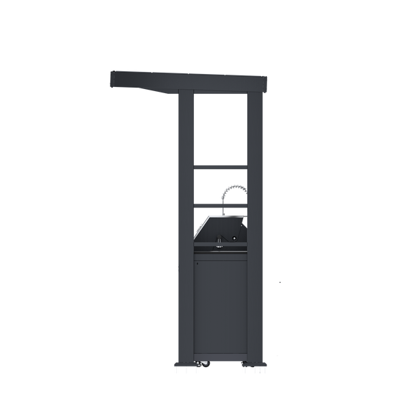 Cherylife NG 97-Inch 4-Burner 72,000 BTU Natural Gas Grill Island – Outdoor Kitchen with Wine Cooler, Refrigerator, Rotisserie, Granite Countertops & Storage