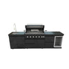 Cherylife 115-Inch 6-Burner 85,000 BTU Gas Grill Island – Outdoor Kitchen with Wine Cooler, Refrigerator, Rotisserie, Granite Countertops & Sink