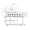 Cherylife 46-Inch 6-Burner 85,000 BTU Gas Grill Island – Stainless Steel Outdoor Kitchen with Rotisserie, Granite Countertops, Storage & ETL Certification