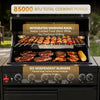 Cherylife 101-Inch 6-Burner 85,000 BTU Propane Gas Grill Island – Outdoor Kitchen with Wine Cooler, Refrigerator, Rotisserie, Marble Countertops & Sink