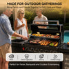 Cherylife 101-Inch 6-Burner 85,000 BTU Propane Gas Grill Island – Outdoor Kitchen with Wine Cooler, Refrigerator, Rotisserie, Marble Countertops & Sink