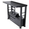 Cherylife NG 108-Inch 6-Burner 85,000 BTU Natural Gas Grill Island – Outdoor Kitchen with Wine Cooler, Refrigerator, Rotisserie, Granite Countertops & Storage