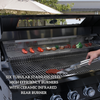 Cherylife S00042 NG 85-Inch 6-Burner 85,000 BTU Natural Gas Grill Island – Outdoor Kitchen with Refrigerator, Wine Cooler, Rotisserie & Granite Countertops