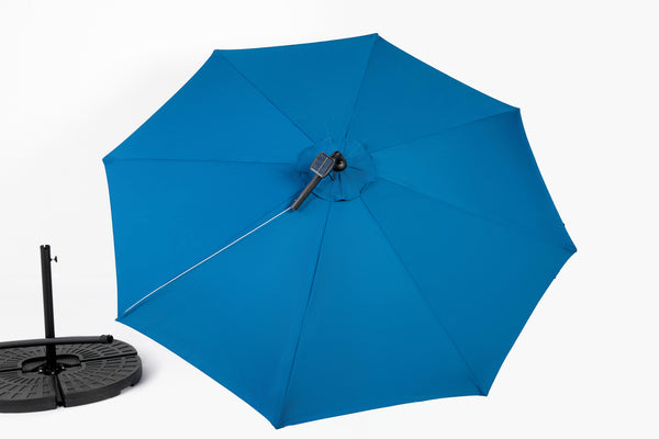 10ft Solar LED Offset Hanging Market Patio Umbrella ( Dark blue)(No Ba β CheryLife