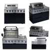 Cherylife NG 85-Inch 4-Burner 72,000 BTU Natural Gas Grill Island – Outdoor Kitchen with Wine Cooler, Refrigerator, Rotisserie, Stainless Steel Countertop & Storage