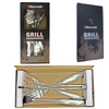 Cherylife BBQ Tool Set – Stainless Steel Grill Accessories with Cast Iron Pan, Knife & Fork Set, All-Weather Rain Cover