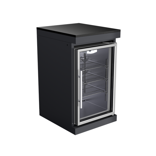 Cherylife NG 110-Inch 4-Burner 72,000 BTU Natural Gas Grill Island – Outdoor Kitchen with Wine Cooler, Compact Refrigerator, Rotisserie, Granite Countertops & Storage