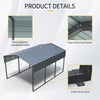 10x15 ft Outdoor Carport, Heavy Duty Carport, Galvanized Steel Roof Frame