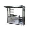CheryLife 94-Inch 6-Burner 85000 BTU Outdoor Kitchen Gas Grill - 304 Stainless Steel BBQ Island with Wine Cooler, Fridge, Granite Countertops & Rotisserie