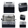 Cherylife 96-Inch 6-Burner 85,000 BTU Gas Grill Island – Outdoor Kitchen with Wine Cooler, Refrigerator, Rotisserie, Stainless Steel Countertop & Storage