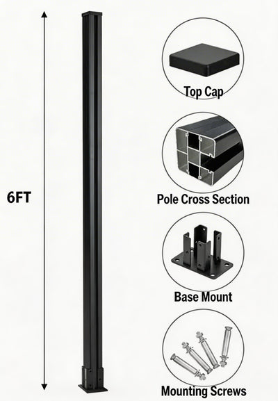 CheryLife 6 Ft Above Ground Fence Post